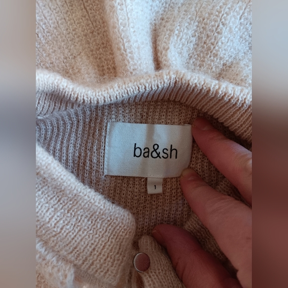 ba&sh Cream Sweater with Ruffled Collar - Picture 5 of 6